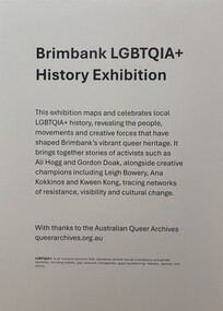 Photograph - Brimbank LGBTQIA+ History Exhibition The Hunt Club And Community Arts Centre, John Alchin, 2026
