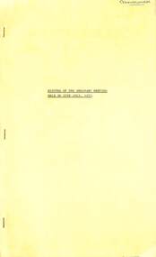 Administrative record - City of Sunshine - Commissioner Mr Alexander Alex George Gillon Collection 1976 - 1982 - Minutes of the ordinary meeting of council held on 27th July 1977, City of Sunshine, 27th July 1977