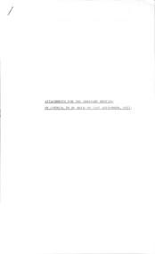 Administrative record - City of Sunshine - Commissioner Mr Alexander Alex George Gillon Collection 1976 - 1982 - Attachments for the ordinary meeting of council held on 21st September 1977, City of Sunshine, 21st September 1977