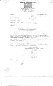 Letter - City of Sunshine - Commissioner Mr Alexander Alex George Gillon Collection 1976 - 1982 - Private Street Construction Scheme Hulett Street 25th October 1977, Boral Resources (Vic) Pty Limited, 25th October 1977
