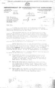 Letter - City of Sunshine - Commissioner Mr Alexander Alex George Gillon Collection 1976 - 1982 - Albion Explosive Factory Drainage Requirements 29th November 1977, Department of Administrative Services, 29th November 1977