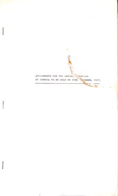 Administrative record - City of Sunshine - Commissioner Mr Alexander Alex George Gillon Collection 1976 - 1982 - Attachments for the ordinary meeting of council held on 14th December 1977, The City of Sunshine, 14th December 1977