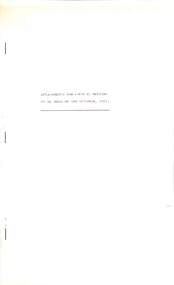 Administrative record - City of Sunshine - Commissioner Mr Alexander Alex George Gillon Collection 1976 - 1982 - Attachments for the ordinary meeting of council held on 5th December 1977, The City of Sunshine Parks & Recreation Department, 5th October 1977