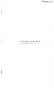 Administrative record - City of Sunshine - Commissioner Mr Alexander Alex George Gillon Collection 1976 - 1982 - Minutes of the ordinary meeting of council held on 1st February 1978, The City of Sunshine Parks & Recreation Department, 1st February 1978