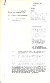 Administrative record - City of Sunshine - Commissioner Mr Alexander Alex George Gillon Collection 1976 - 1982 - Reports for the ordinary meeting 7th March 1978, City of Sunshine, 7th March 1978
