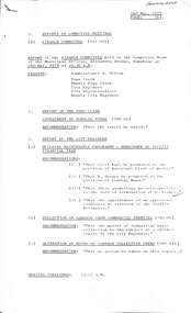 Administrative record - City of Sunshine - Commissioner Mr Alexander Alex George Gillon Collection 1976 - 1982 - Report of committee meetings 2nd May 1978, City of Sunshine, 2nd May 1978