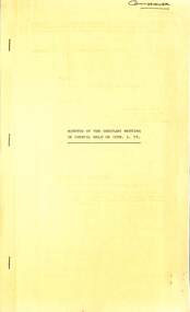 Administrative record - City of Sunshine - Commissioner Mr Alexander Alex George Gillon Collection 1976 - 1982 - Minutes of the ordinary meeting of council held on 16th May 1978, City of Sunshine, 16th May 1978