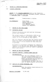 Administrative record - City of Sunshine - Commissioner Mr Alexander Alex George Gillon Collection 1976 - 1982 - Report of committee meetings 10th May 1978, City of Sunshine, 16th May 1978