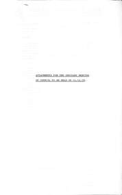 Administrative record - City of Sunshine - Commissioner Mr Alexander Alex George Gillon Collection 1976 - 1982 - Attachments for the ordinary meeting 12th December 1978, City of Sunshine, 12th December 1978
