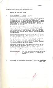 Administrative record - City of Sunshine - Commissioner Mr Alexander Alex George Gillon Collection 1976 - 1982 - Finance Committee Report 11th December 1978, City of Sunshine, 11th December 1978