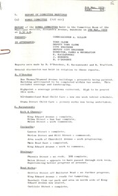Administrative record - City of Sunshine - Commissioner Mr Alexander Alex George Gillon Collection 1976 - 1982 - Committee meetings reports 8th May 1979, City of Sunshine, 8th May 1979