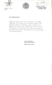 Administrative record - City of Sunshine - Commissioner Mr Alexander Alex George Gillon Collection 1976 - 1982 - Town Clerk memo to Commission Gillon Copy of 1979 Voters' Roll, City of Sunshine, 24th July 1979