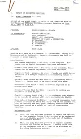 Administrative record - City of Sunshine - Commissioner Mr Alexander Alex George Gillon Collection 1976 - 1982 - Reports of committee meetings 31st July 1979, City of Sunshine, 31st July 1979