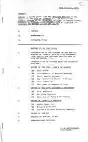 Administrative record - City of Sunshine - Commissioner Mr Alexander Alex George Gillon Collection 1976 - 1982 - Notice of ordinary meeting of the council 16th October 1979, City of Sunshine, 10th October 1979