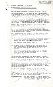 Administrative record - City of Sunshine - Commissioner Mr Alexander Alex George Gillon Collection 1976 - 1982 - Finance committee report 16th October 1979, City of Sunshine, 16th October 1979