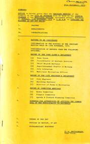 Administrative record - City of Sunshine - Commissioner Mr Alexander Alex George Gillon Collection 1976 - 1982 - Notice of ordinary meeting of the council 27th November 1979, City of Sunshine, 21st November 1979