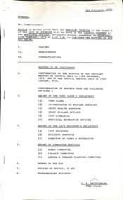 Administrative record - City of Sunshine - Commissioner Mr Alexander Alex George Gillon Collection 1976 - 1982 - Notice of ordinary meeting of the council 14th February 1979, City of Sunshine, 7th February 1979