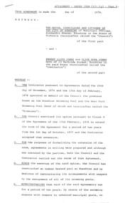 Administrative record - City of Sunshine - Commissioner Mr Alexander Alex George Gillon Collection 1976 - 1982 - Sunshine Swimming Pool Agreement, City of Sunshine, 1979