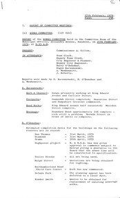 Administrative record - City of Sunshine - Commissioner Mr Alexander Alex George Gillon Collection 1976 - 1982 - Report of committee meetings 27th February 1979, City of Sunshine, 27th February 1979