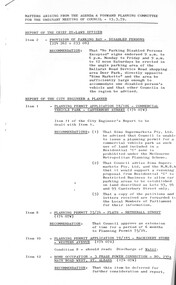 Administrative record - City of Sunshine - Commissioner Mr Alexander Alex George Gillon Collection 1976 - 1982 - Matters Arising Agenda And Forward Committee 13th March 1979, City of Sunshine, 13th March 1979