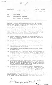 Administrative record - City of Sunshine - Commissioner Mr Alexander Alex George Gillon Collection 1976 - 1982 - Hawkers in Sunshine memorandum 19th March 1979, City of Sunshine, 19th March 1979