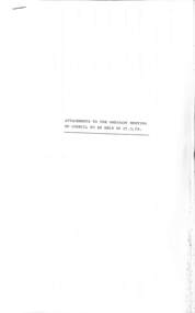 Administrative record - City of Sunshine - Commissioner Mr Alexander Alex George Gillon Collection 1976 - 1982 - Attachments for the ordinary meeting 27th March 1979, City of Sunshine, 27th March 1979
