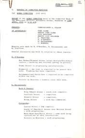 Administrative record - City of Sunshine - Commissioner Mr Alexander Alex George Gillon Collection 1976 - 1982 - Reports of committee meetings 24th April 1979, City of Sunshine, 24th April 1979