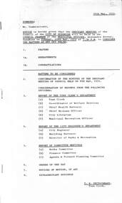 Administrative record - City of Sunshine - Commissioner Mr Alexander Alex George Gillon Collection 1976 - 1982 - Notice of ordinary meeting of the council 22nd May 1979, City of Sunshine, 16th May 1979