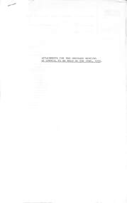 Administrative record - City of Sunshine - Commissioner Mr Alexander Alex George Gillon Collection 1976 - 1982 - Attachments for the ordinary meeting 5th June 1979, City of Sunshine, 5th June 1979