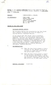 Administrative record - City of Sunshine - Commissioner Mr Alexander Alex George Gillon Collection 1976 - 1982 - Report of committee meetings 11th June 1979, City of Sunshine, 11th June 1979