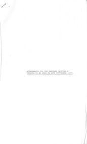 Administrative record - City of Sunshine - Commissioner Mr Alexander Alex George Gillon Collection 1976 - 1982 - Attachments for the ordinary meeting 25th September 1979, City of Sunshine, 25th September 1979