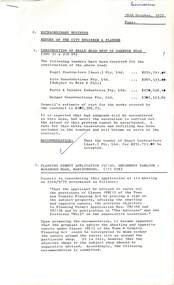 Administrative record - City of Sunshine - Commissioner Mr Alexander Alex George Gillon Collection 1976 - 1982 - Extraordinary Business 16th October 19, City of Sunshine, 16th October 1979