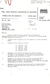 Letter - City of Sunshine - Commissioner Mr Alexander Alex George Gillon Collection 1976 - 1982 - Municipal Officers Association Letter 30th November 1979, City of Sunshine, 30th November 1979