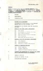 Administrative record - City of Sunshine - Commissioner Mr Alexander Alex George Gillon Collection 1976 - 1982 - Notice of ordinary meeting of the council 11th December 1979, City of Sunshine, 5th December 1979