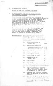 Administrative record - City of Sunshine - Commissioner Mr Alexander Alex George Gillon Collection 1976 - 1982 - Extraordinary business 26th February 1980, City of Sunshine, 26th February 1979