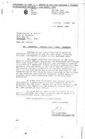 Letter - City of Sunshine - Commissioner Mr Alexander Alex George Gillon Collection 1976 - 1982 - Extraordinary business 15th April 1980, Victorian Government Minister for Planning, 6th March 1979