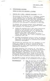 Administrative record - City of Sunshine - Commissioner Mr Alexander Alex George Gillon Collection 1976 - 1982 - Extraordinary business 15th April 1980, City of Sunshine, 15th April 1979