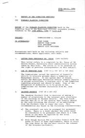 Administrative record - City of Sunshine - Commissioner Mr Alexander Alex George Gillon Collection 1976 - 1982 - Report of committee meetings 17th April 1980, City of Sunshine, 29th April 1979