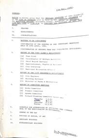 Administrative record - City of Sunshine - Commissioner Mr Alexander Alex George Gillon Collection 1976 - 1982 - Notice of ordinary meeting of the council 12th May 1980, City of Sunshine, 7th May 1980