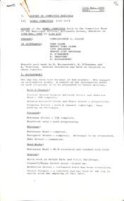 Administrative record - City of Sunshine - Commissioner Mr Alexander Alex George Gillon Collection 1976 - 1982 - Report of committee meetings 12th May 1980, City of Sunshine, 12th May 1980