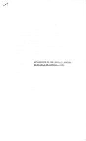 Administrative record - City of Sunshine - Commissioner Mr Alexander Alex George Gillon Collection 1976 - 1982 - Attachments for the ordinary meeting 12th May 1980, City of Sunshine, 12th May 1980