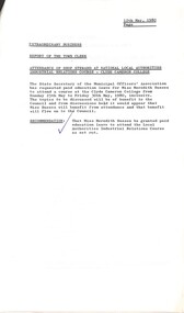 Administrative record - City of Sunshine - Commissioner Mr Alexander Alex George Gillon Collection 1976 - 1982 - Extraordinary business 12th May 1980, City of Sunshine, 12th May 1980