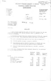 Letter - City of Sunshine - Commissioner Mr Alexander Alex George Gillon Collection 1976 - 1982 - City's Account Audit 1979, Wilson Bishop Bowes & Craig Pannell Ker Forster Chartered Accountant, 19th May 1980