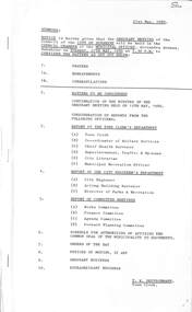 Administrative record - City of Sunshine - Commissioner Mr Alexander Alex George Gillon Collection 1976 - 1982 - Notice of ordinary meeting of the council 27th May 1980, City of Sunshine, 21st May 1980