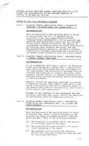Administrative record - City of Sunshine - Commissioner Mr Alexander Alex George Gillon Collection 1976 - 1982 - Matters Arising From Agenda Committee 9th June 1980, City of Sunshine, 9th June 1980