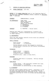 Administrative record - City of Sunshine - Commissioner Mr Alexander Alex George Gillon Collection 1976 - 1982 - Report of committee meetings 7th July 1980, City of Sunshine, 7th July 1980