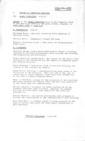 Administrative record - City of Sunshine - Commissioner Mr Alexander Alex George Gillon Collection 1976 - 1982 - Report of committee meetings 21st July 1980, City of Sunshine, 22nd July 1980