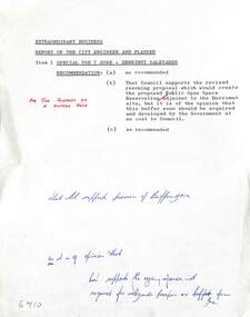 Administrative record - City of Sunshine - Commissioner Mr Alexander Alex George Gillon Collection 1976 - 1982 - Extraordinary Business Extract No Date 1980, City of Sunshine, 1980