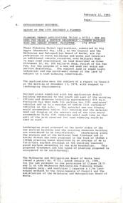 Administrative record - City of Sunshine - Commissioner Mr Alexander Alex George Gillon Collection 1976 - 1982 - Extraordinary business 12th February 1980, City of Sunshine, 12th February 1980