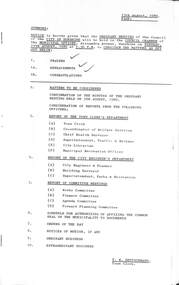 Administrative record - City of Sunshine - Commissioner Mr Alexander Alex George Gillon Collection 1976 - 1982 - Notice of ordinary meeting of the council 19th August 1980, City of Sunshine, 13th August 1980
